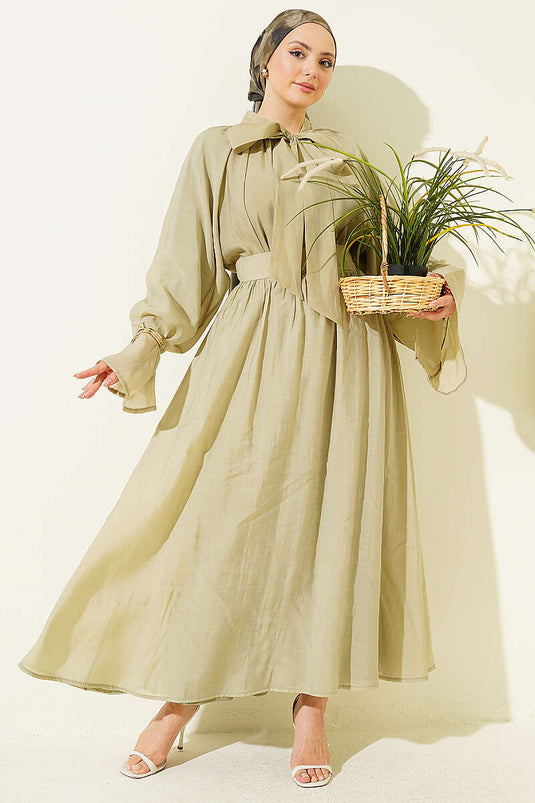 Ensemble deux pièces oversize avec jupe à nouer, vert pistache