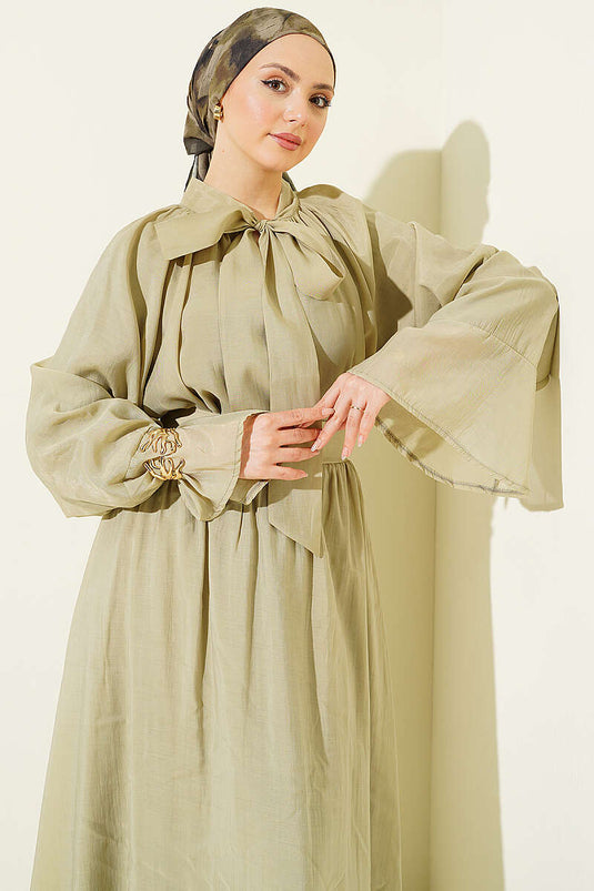 Ensemble deux pièces oversize avec jupe à nouer, vert pistache