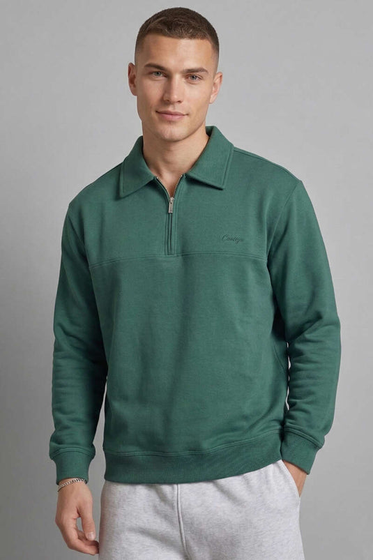 Sweat-shirt homme Yaka Change Yazılı Nefti