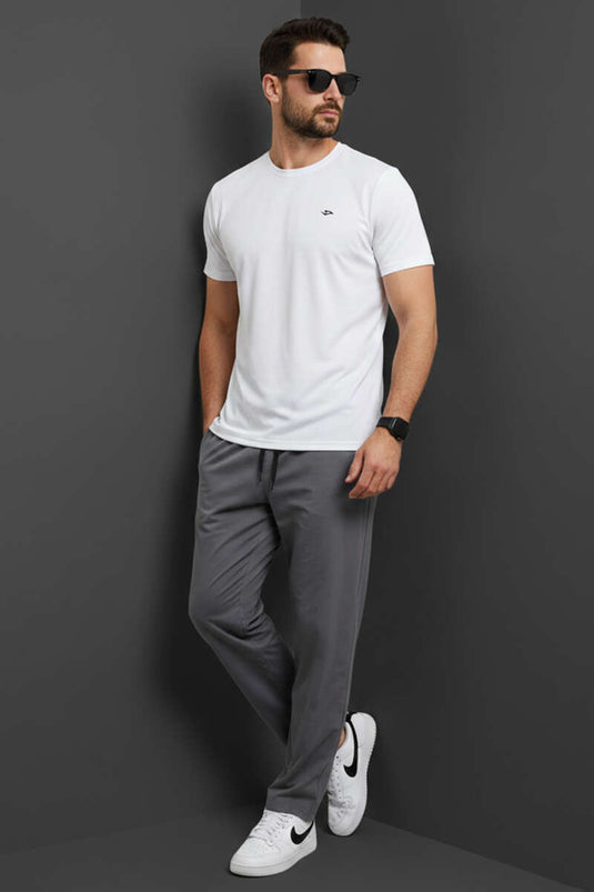 Yaka-Logo Herren-Sport-T-Shirt Weiß