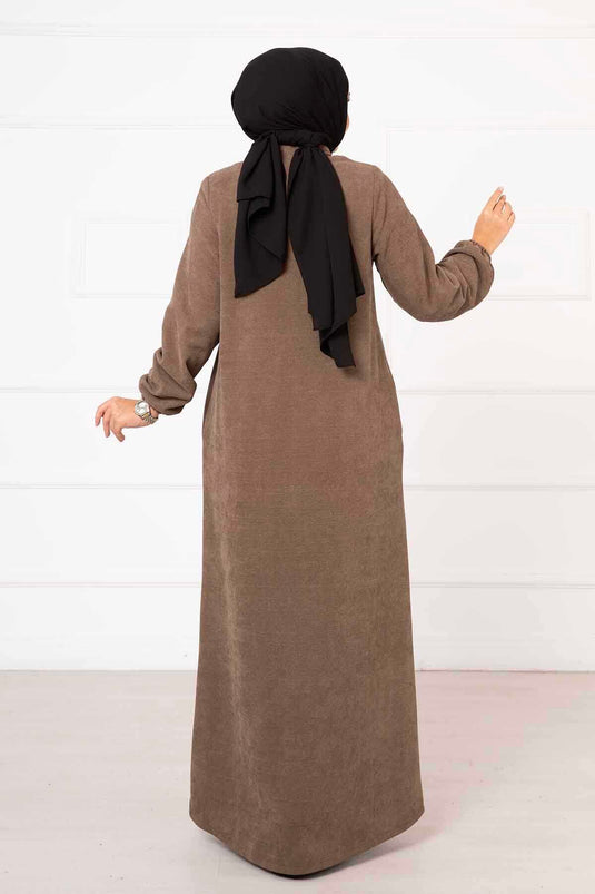 Spitzenkragen Hijab Abaya Nerz