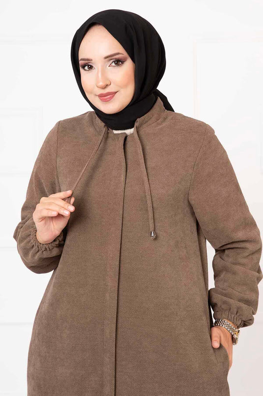 Spitzenkragen Hijab Abaya Nerz