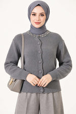 Gilet Fumé Avec Détails De Pierres
