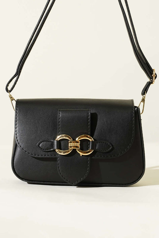 Yaldız Tokalı Kadın El Çantası Siyah