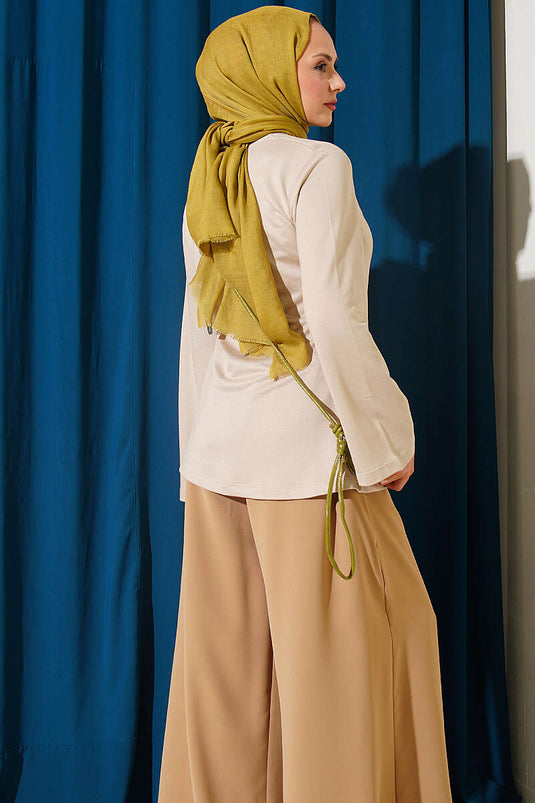 Túnica Beige Con Cordón
