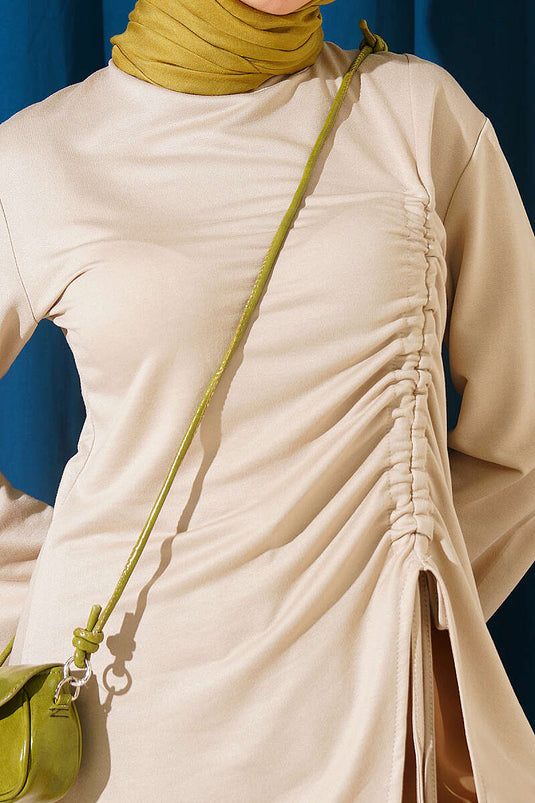 Túnica Beige Con Cordón