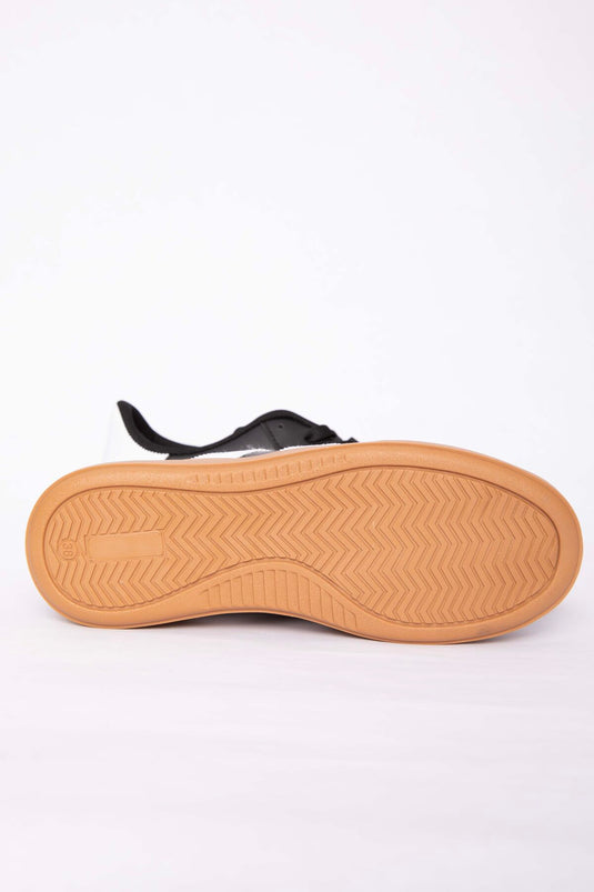 Baskets de sport noires avec détail de bande latérale Yan