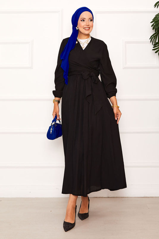 Jupe boléro à nouer sur le côté, noire