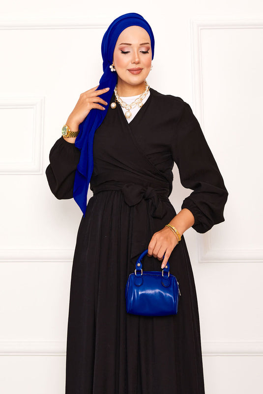 Jupe boléro à nouer sur le côté, noire