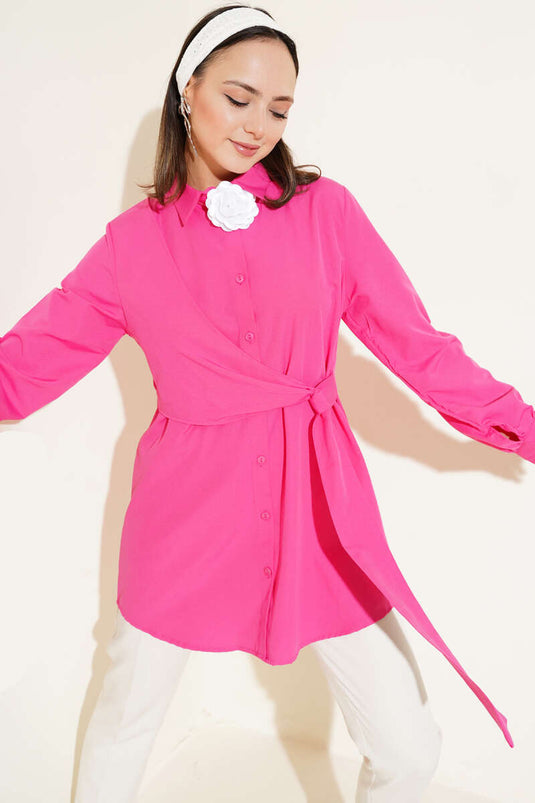 تونيك برباط جانبي باللون الفوشيا