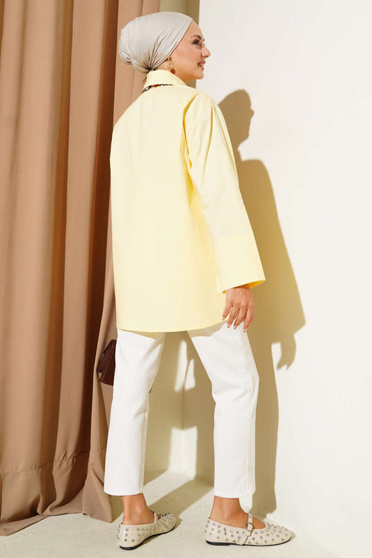 Side Rope Tied Kimono Yellow