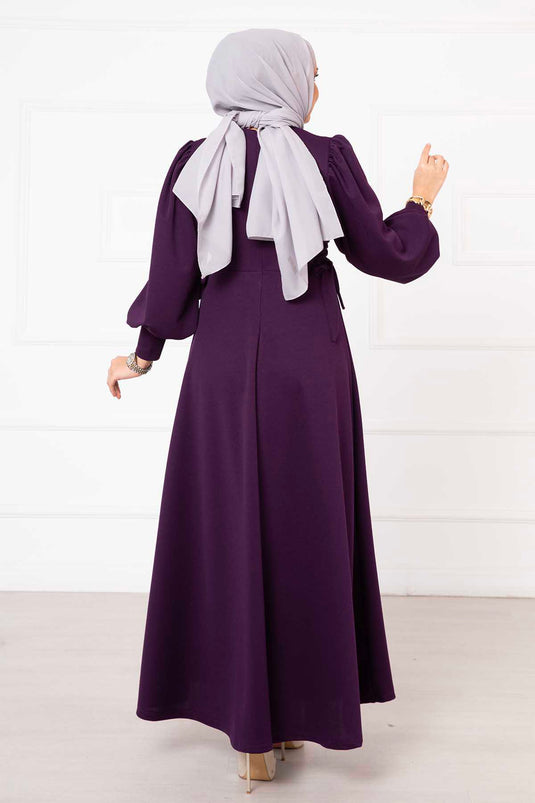 Robe À Nouer Sur Le Côté Violet