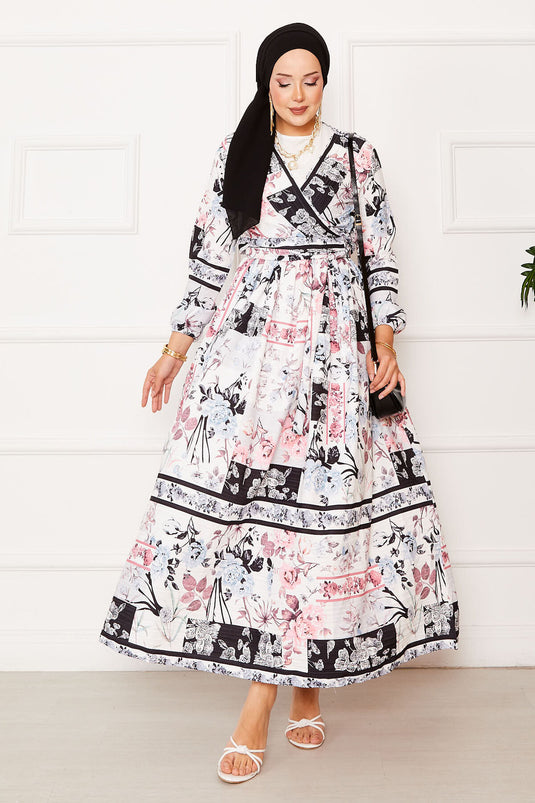 Tailleur jupe en modal avec liens latéraux noir