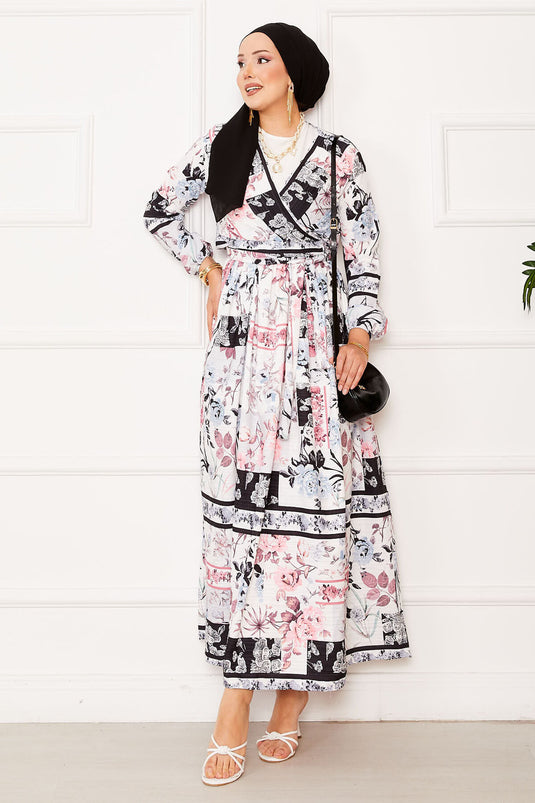 Tailleur jupe en modal avec liens latéraux noir