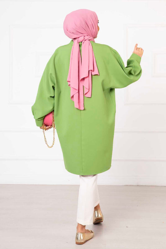 Veste Hijab Atlas avec poches latérales Vert Pistache