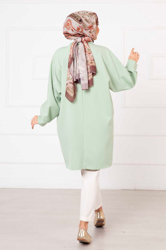 Atlas Hijab Jacke mit Seitentaschen Mint