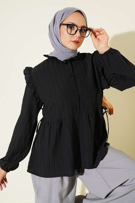 Black Side Tie Tunic