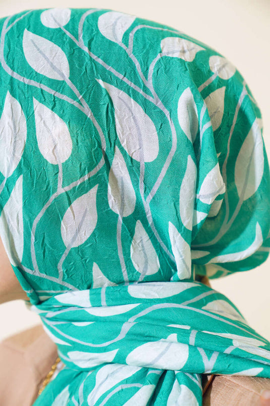 Foulard en Bambou à Motif Feuilles Châle Benetton