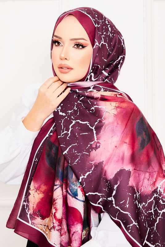 Leaf Pattern Soft Shawl -2