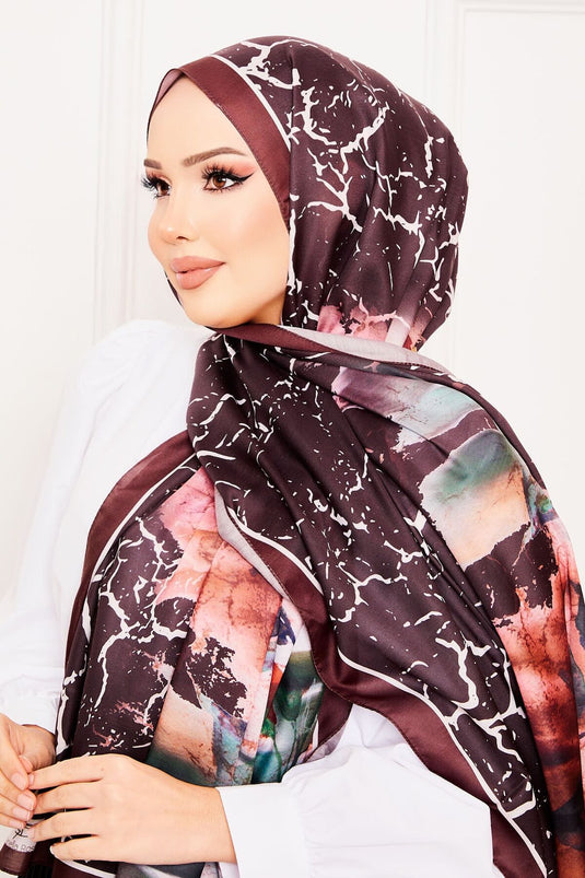 Leaf Pattern Soft Shawl -5