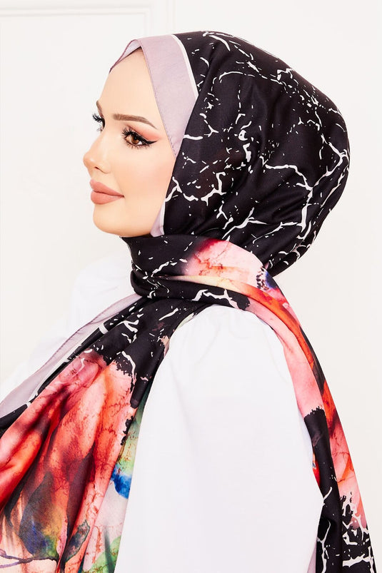 Leaf Pattern Soft Shawl -6