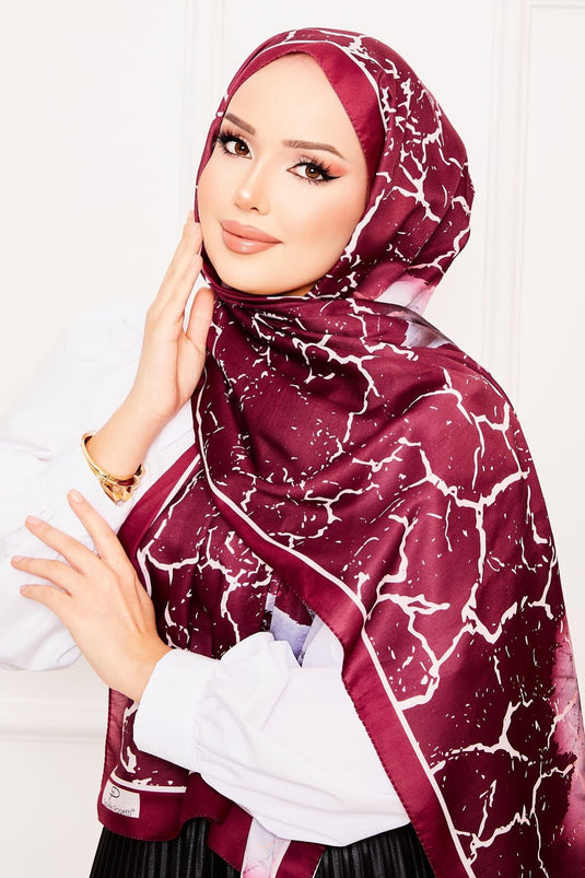 Leaf Pattern Soft Shawl -7