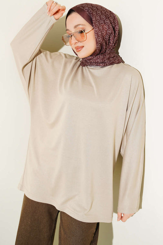 Yarasa Kol Basic Tunica Loyşa Beige