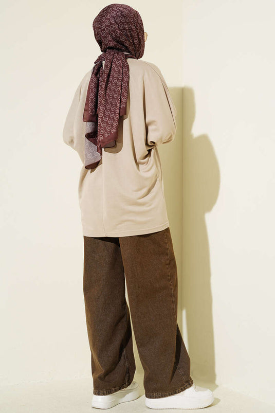 Yarasa Kol Basic Tunica Loyşa Beige