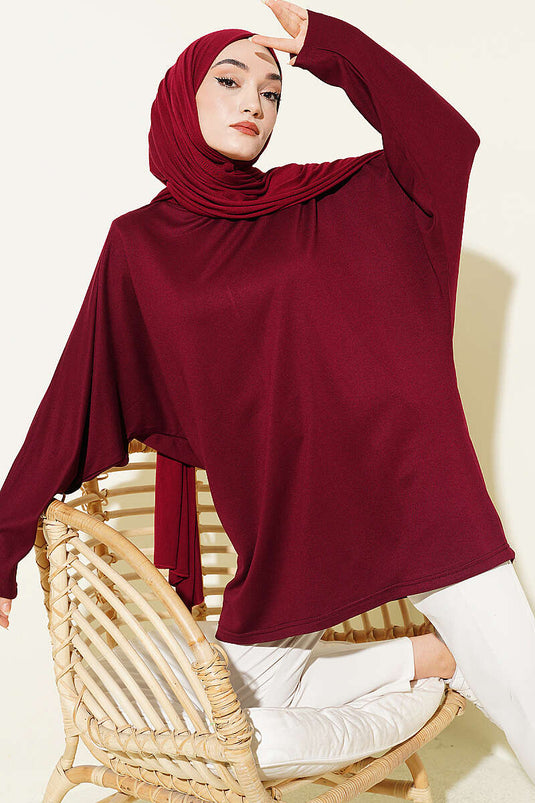 Yarasa Kol Basic Loyşa Tuniek Bordeaux