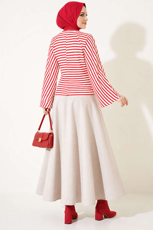 Blouse Rayée À Manches Bat