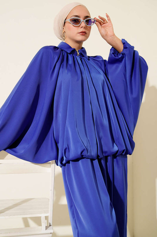 Yarasa Kol Saten Salaş İkili Takım Saks