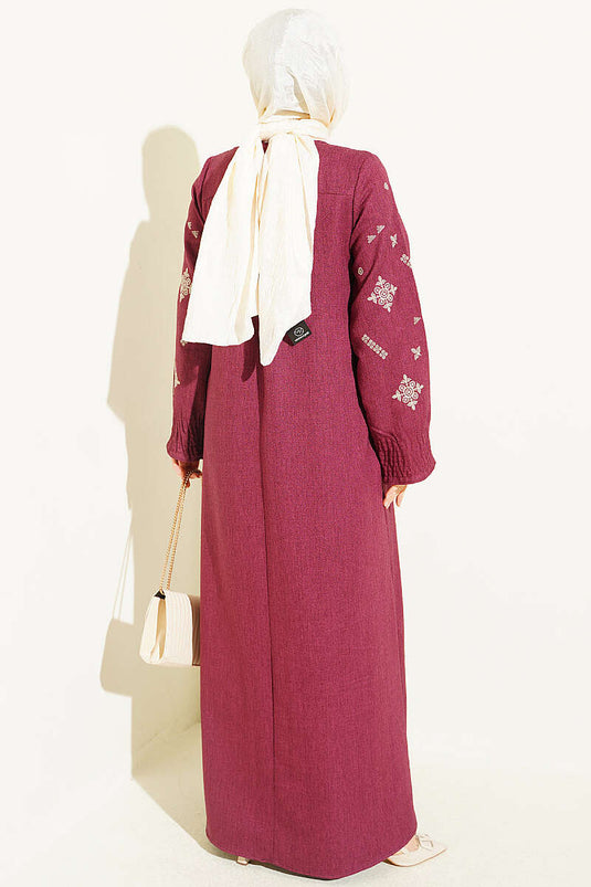 Robe Ethnique Mi-Longue À Boutons En Mûrdum