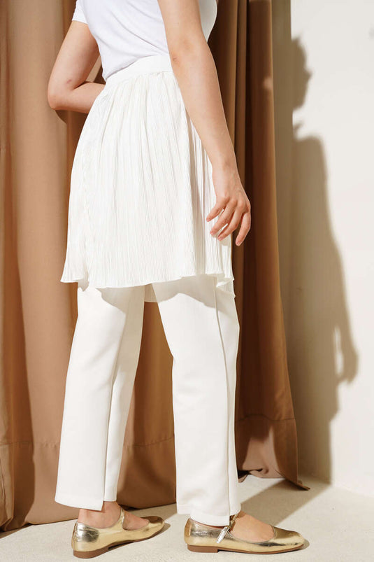 Demi-chemise plissée sous-vêtements blancs