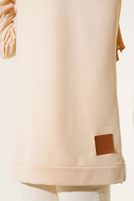 Yazı Baskı Armalı Tunik Bej