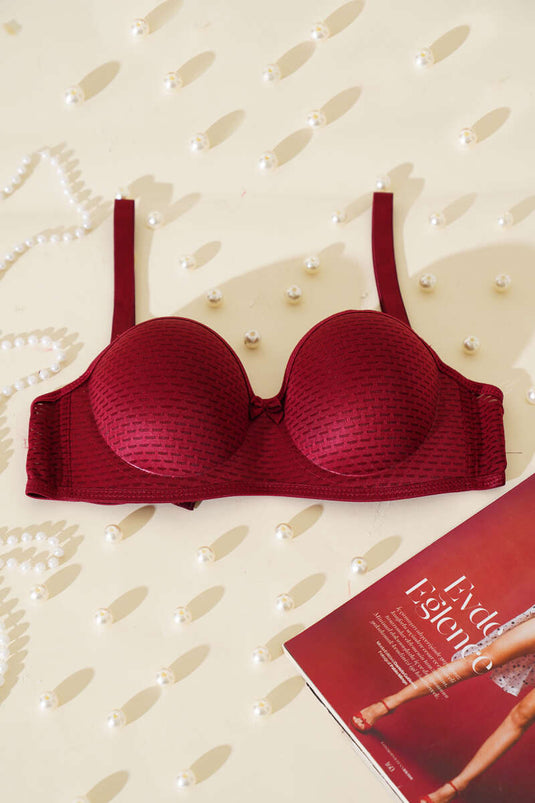 Reggiseno intero non imbottito bordeaux