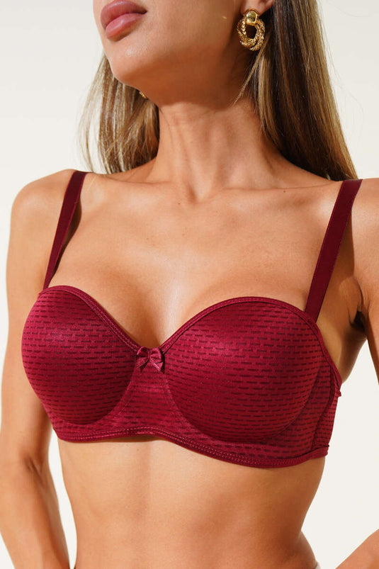 Reggiseno intero non imbottito bordeaux
