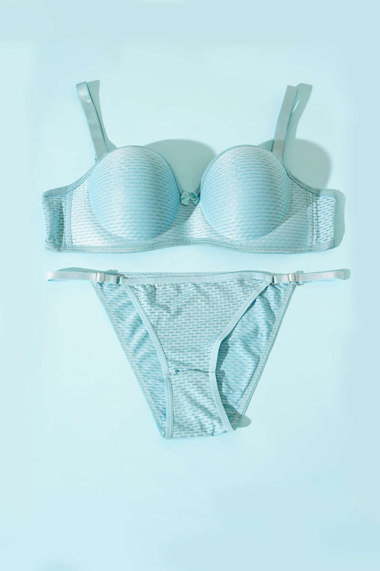 طقم حمالة صدر غير مبطنة من قطعة واحدة باللون الأخضر النعناعي