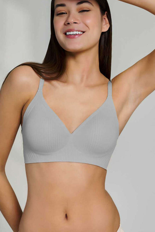 Soutien-gorge New Pearl Bra Woow à fines rayures grises