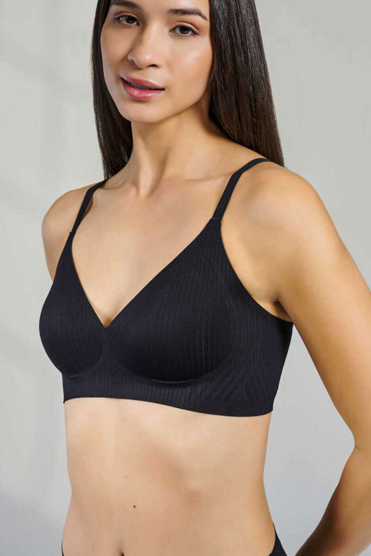 Soutien-gorge New Pearl Bra Woow à fines rayures noires