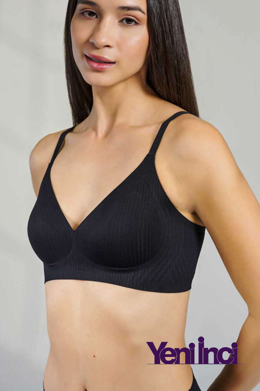 Soutien-gorge New Pearl Bra Woow à fines rayures noires