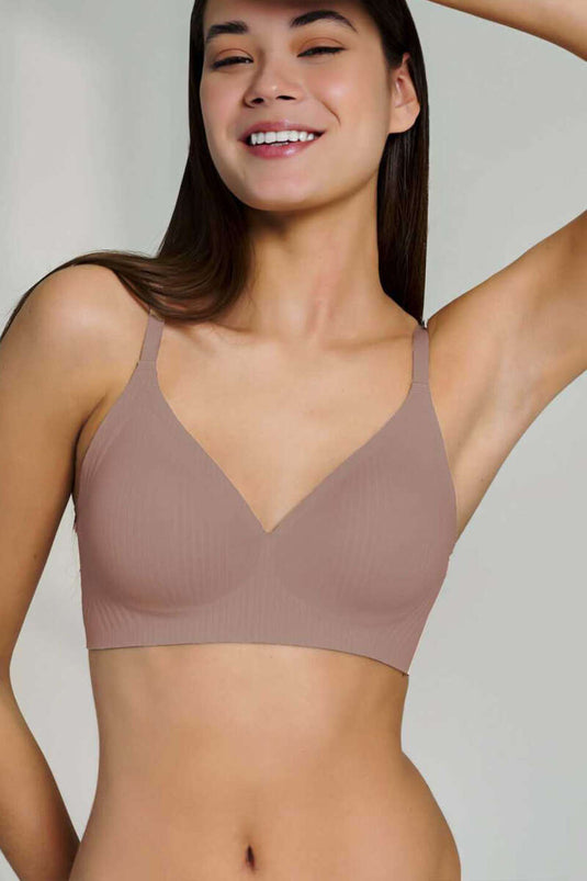 Nouveau soutien-gorge Pearl, soutien-gorge à fines rayures Woow en vison