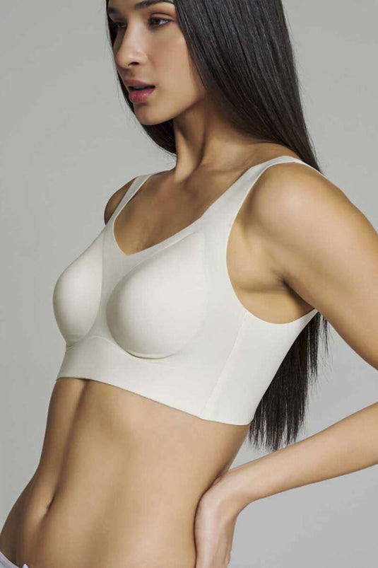 New Pearl Bra Woow Thick Strap Bra, Ecru