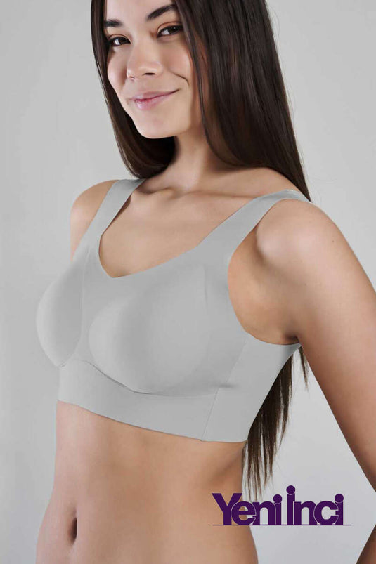 New Pearl Bra Woow Thick Strap Bra Grey