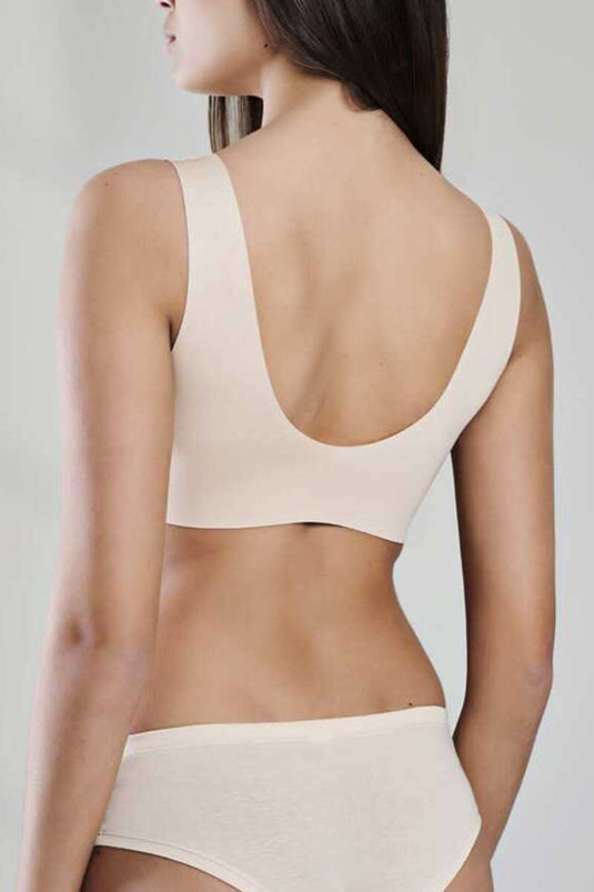 New Pearl Bra Woow Thick Strap Bra Beige