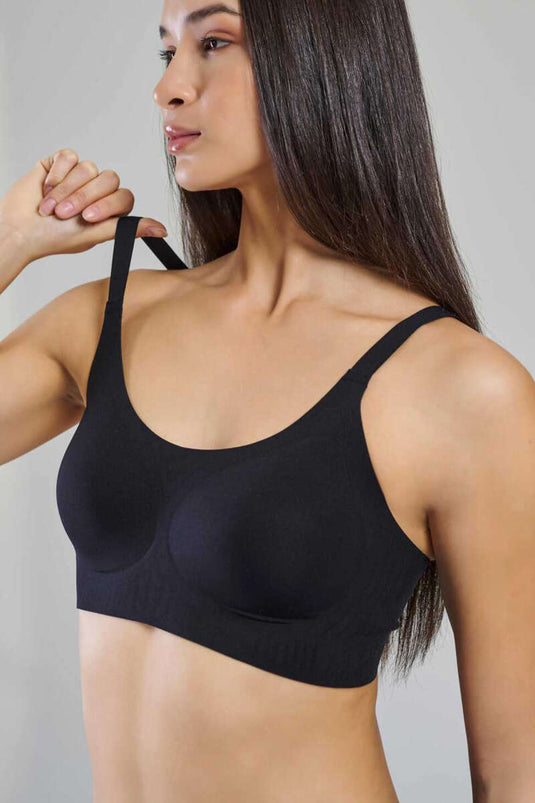 Soutien-gorge New Pearl Bra Woow à coupe ovale noir