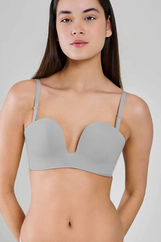Soutien-gorge sans bretelles New Pearl Bra Woow Gris