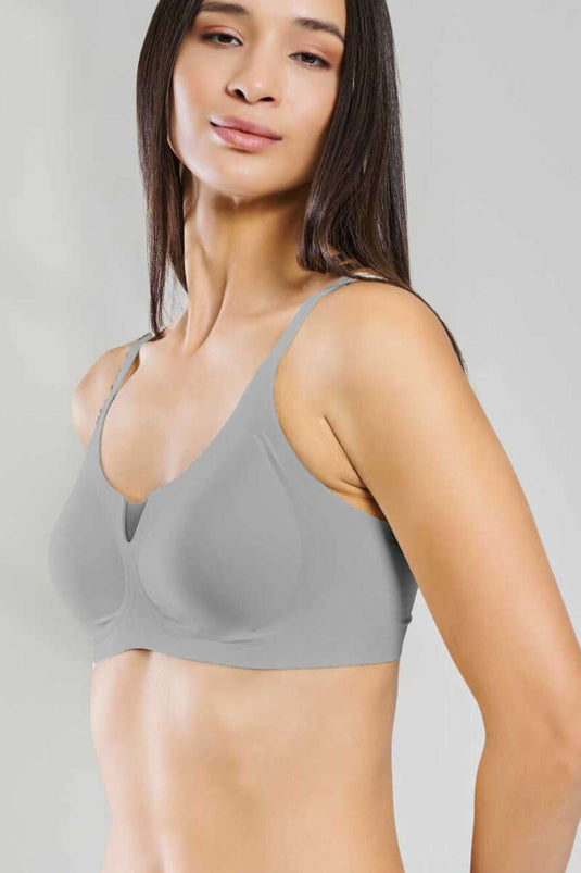 Soutien-gorge New Pearl Bra Woow avec détails transparents gris