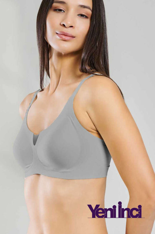 Soutien-gorge New Pearl Bra Woow avec détails transparents gris