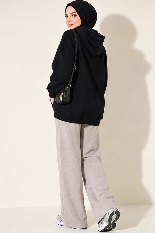 Star Embroidered Triple Layer Sweatshirt Dark Navy