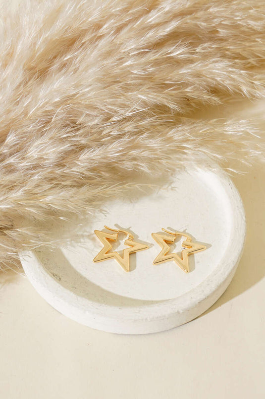 Star Earrings Gold